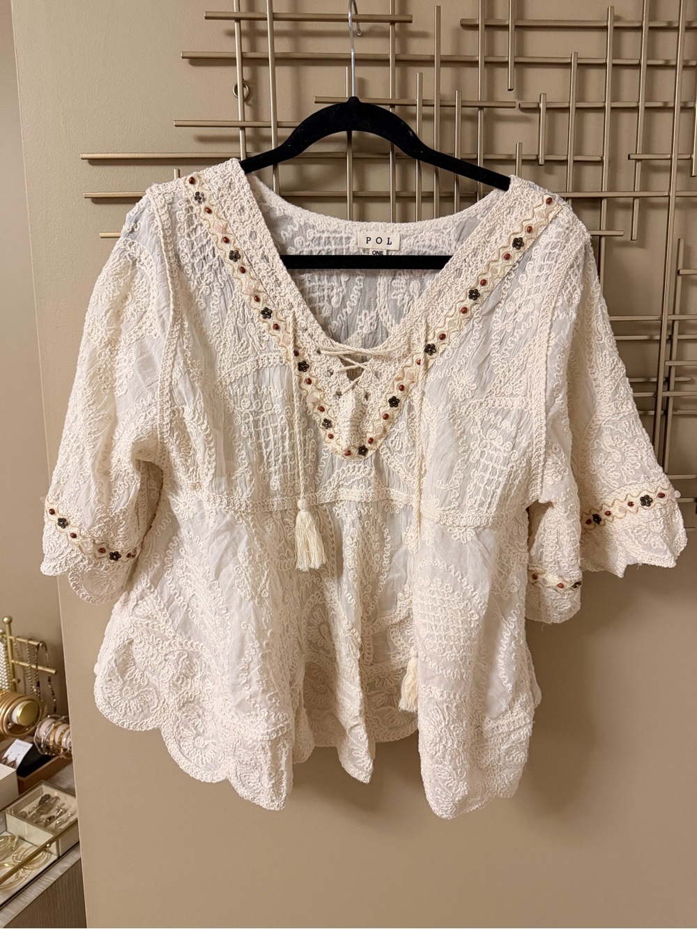NWOT POL Boho top - Picture 4 of 6